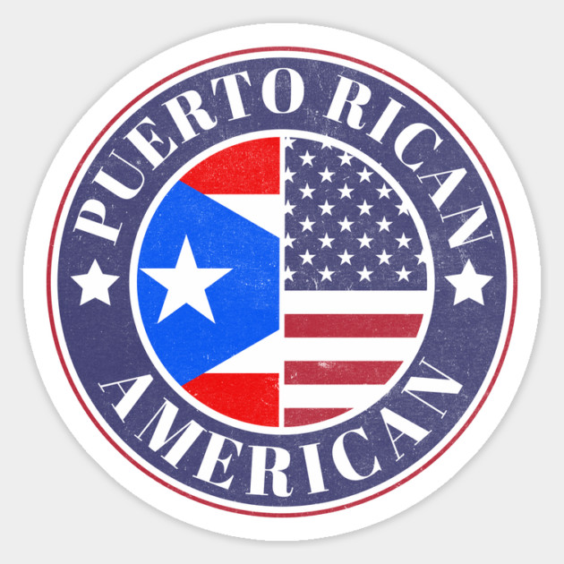 Proud Puerto Rican-American Badge - Puerto Rico Flag Magnet by Yesteeyear