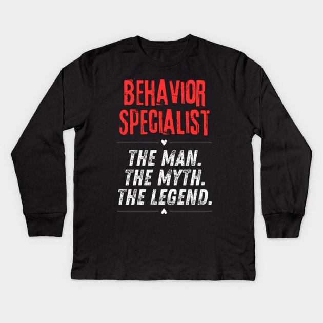 Behavior Specialist Kids Long Sleeve T-Shirt by BlackMeme94