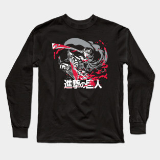 Attack on Titan Intense Levi Ackerman Long Sleeve T-Shirt