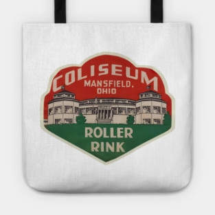 Vintage Roller Skating Mansfield Ohio Tote