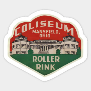 Vintage Roller Skating Mansfield Ohio Magnet
