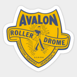 Vintage Roller Skating Newburgh New York Magnet