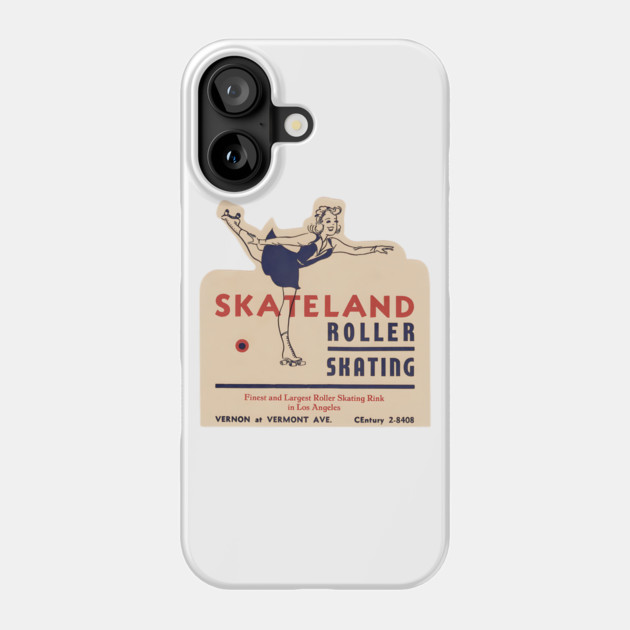 Vintage Roller Skating Los Angeles California Phone Case by Timeless Chaos
