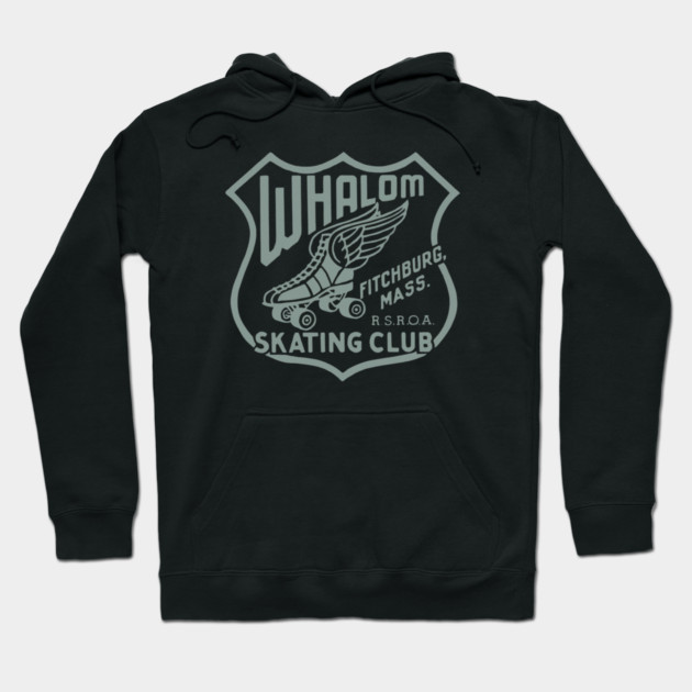 Vintage Roller Skating Fitchburg Massachusetts Hoodie by Timeless Chaos