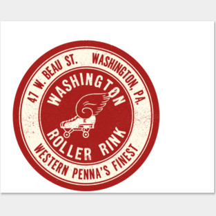 Vintage Roller Skating Washington Pennsylvania Posters and Art