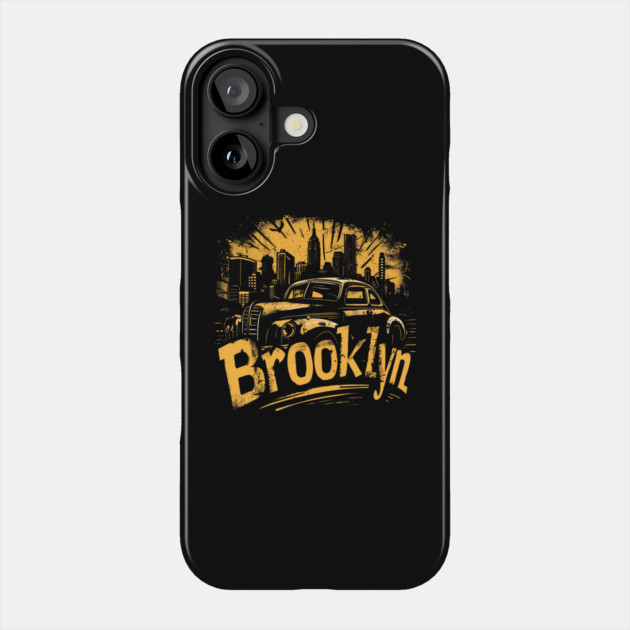Brooklyn New York Vintage Phone Case by Timeless Chaos