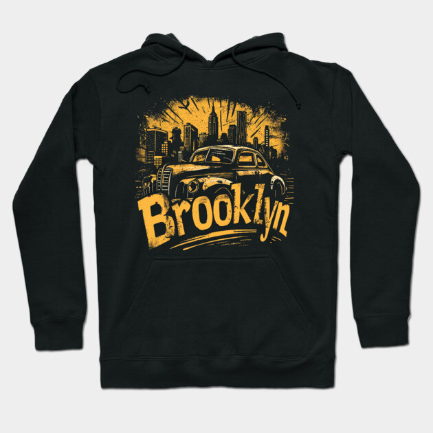 Brooklyn New York Vintage Hoodie by Timeless Chaos