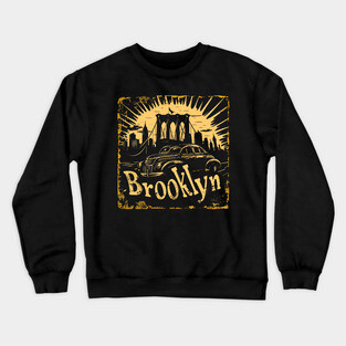 Brooklyn New York Vintage Gangster Crewneck Sweatshirt
