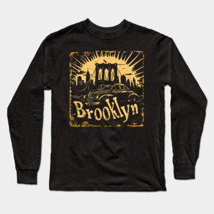 Brooklyn New York Vintage Gangster Long Sleeve T-Shirt