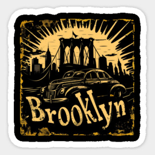 Brooklyn New York Vintage Gangster Magnet