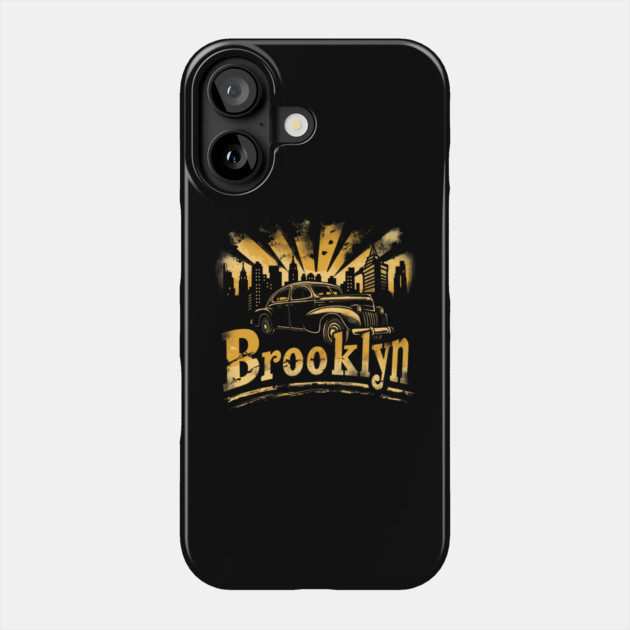 Brooklyn New York Vintage Gangster Phone Case by Timeless Chaos