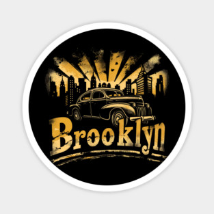 Brooklyn New York Vintage Gangster Magnet