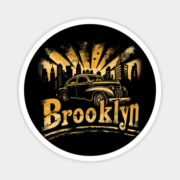 Brooklyn New York Vintage Gangster Magnet by Timeless Chaos