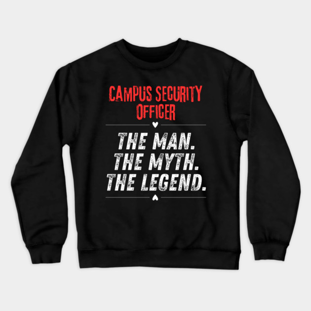 Campus Security Officer Crewneck Sweatshirt by BlackMeme94