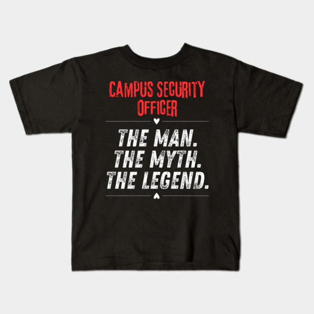 Campus Security Officer Kids T-Shirt by BlackMeme94