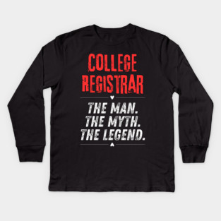 College Registrar Kids Long Sleeve T-Shirt