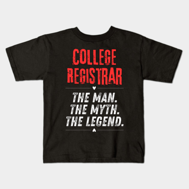 College Registrar Kids T-Shirt by BlackMeme94
