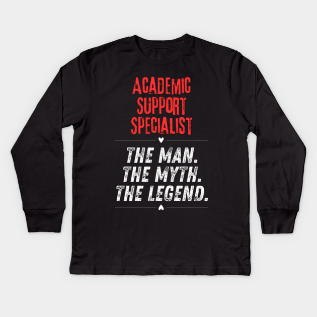 Academic Support Specialist Kids Long Sleeve T-Shirt by BlackMeme94