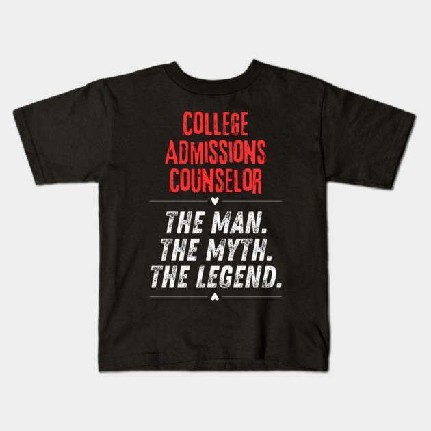 College Admissions Counselor Kids T-Shirt by BlackMeme94