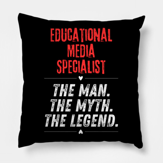 Educational Media Specialist Pillow by BlackMeme94