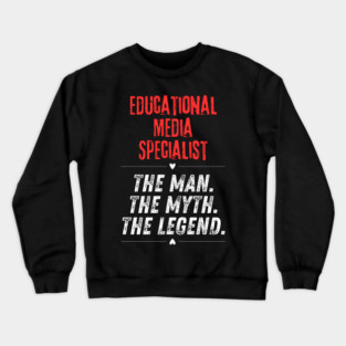 Educational Media Specialist Crewneck Sweatshirt