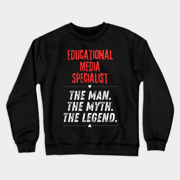 Educational Media Specialist Crewneck Sweatshirt by BlackMeme94