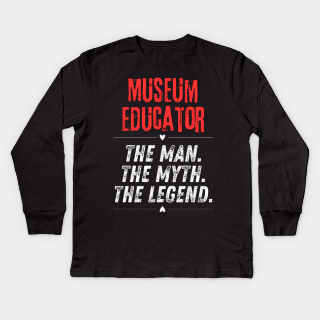Museum Educator Kids Long Sleeve T-Shirt by BlackMeme94