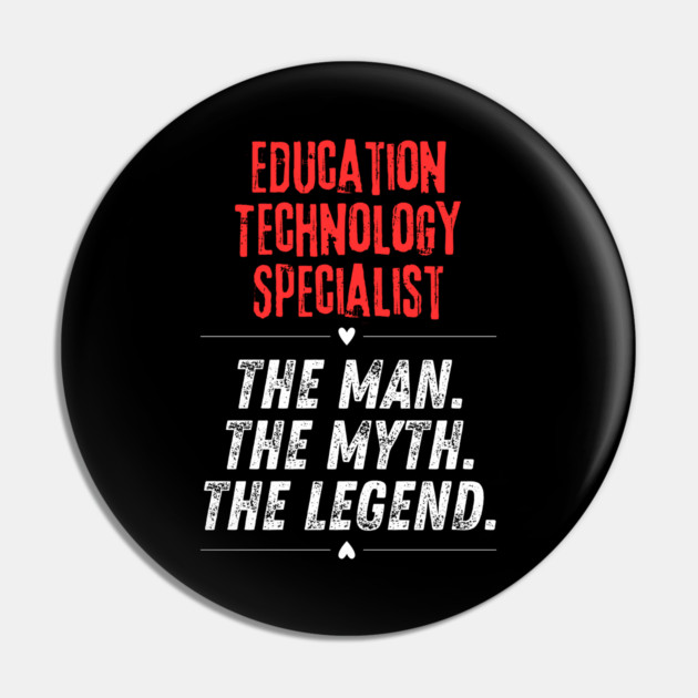 Education Technology Specialist Pin by BlackMeme94