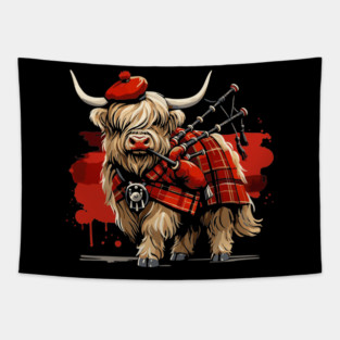 Highland Coo Tapestry