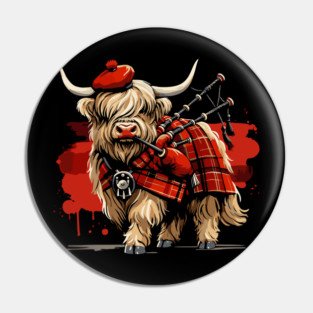 Highland Coo Pin