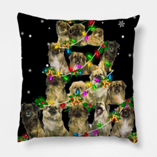 Tibetan Spaniel-Christmas Tree Pillow
