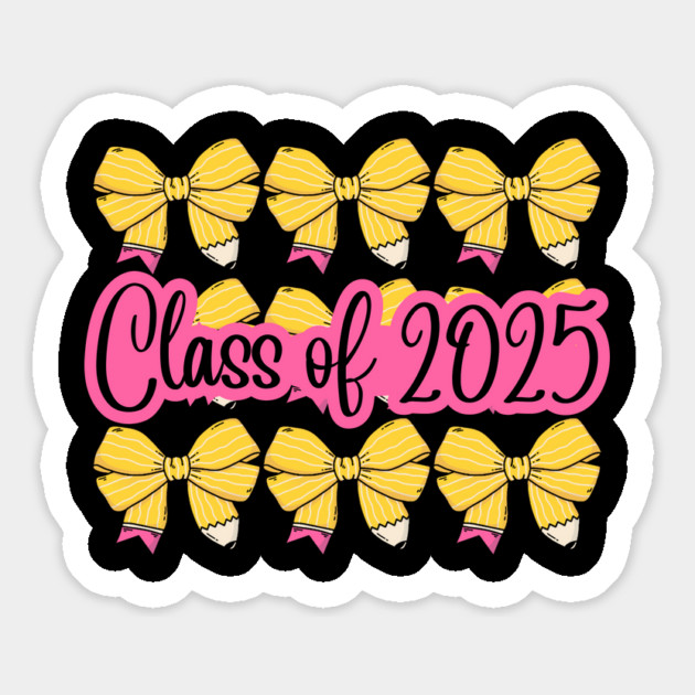 Bow Tie Pencil Class Of 2025 Magnet by The WYLD Tribe