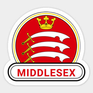 Historic England Middlesex County Badge - Middlesex Flag Sticker