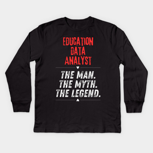 Education Data Analyst Kids Long Sleeve T-Shirt by BlackMeme94