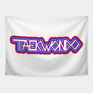 Taekwondo Bubble Logo Tapestry