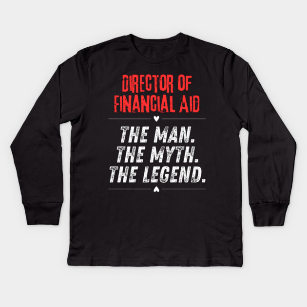 Director of Financial Aid Kids Long Sleeve T-Shirt by BlackMeme94