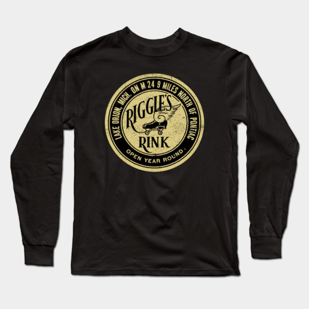 Vintage Roller Skating Lake Orion Michigan Long Sleeve T-Shirt by Timeless Chaos