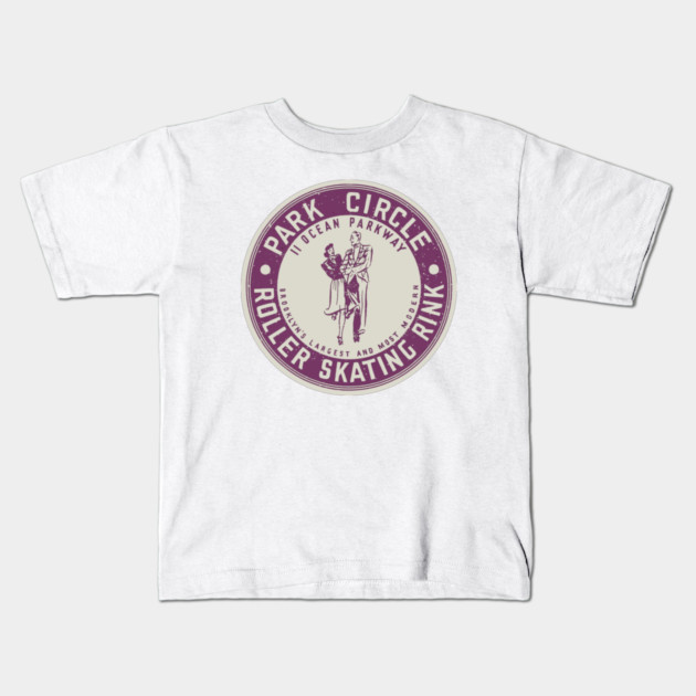 Vintage Roller Skating Brooklyn New York Kids T-Shirt by Timeless Chaos