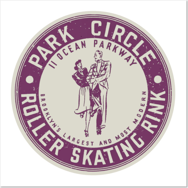 Vintage Roller Skating Brooklyn New York Wall Art by Timeless Chaos