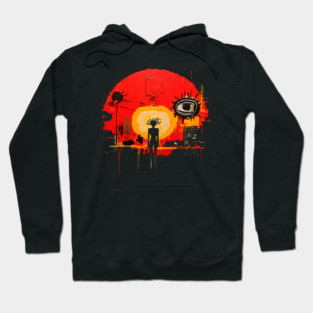 basquiat sunset Hoodie