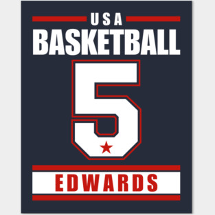Olympics Paris 2024 Anthony Edwards USA Basketball Team Posters and Art