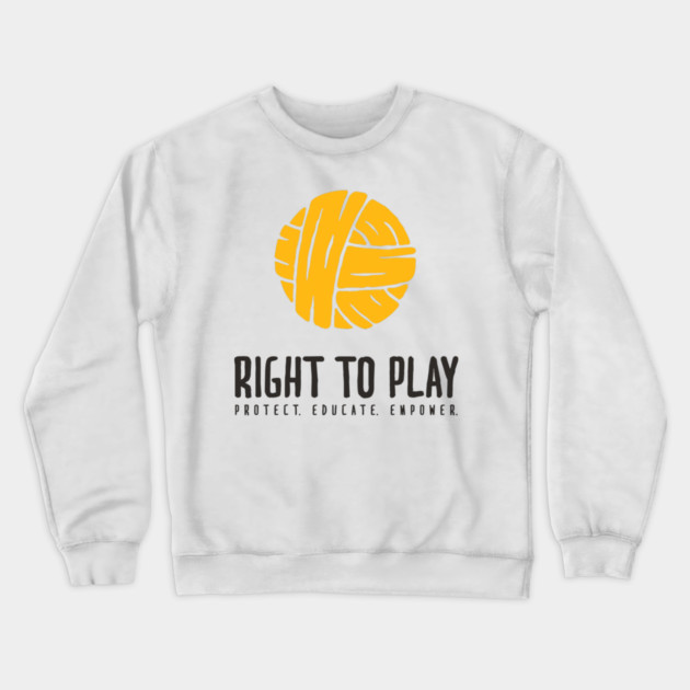 Right To Play Children's Charity Crewneck Sweatshirt by Timeless Chaos