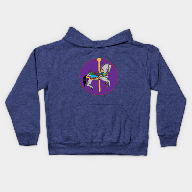 Carousel Horse Kids Hoodie by DickinsonDesign