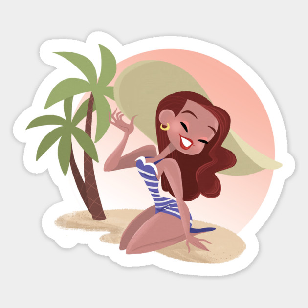 Betty at the Beach! Magnet by JoTheZette
