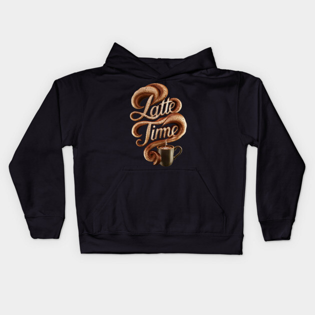 Latte Time Kids Hoodie by animegirlnft