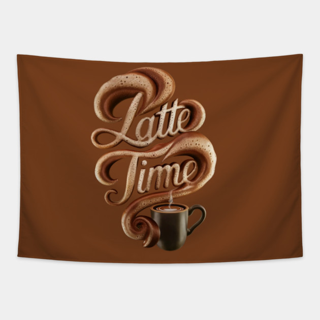 Latte Time Tapestry by animegirlnft