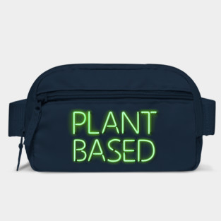 Plant Based in Glowing Green Neon Letters Bag