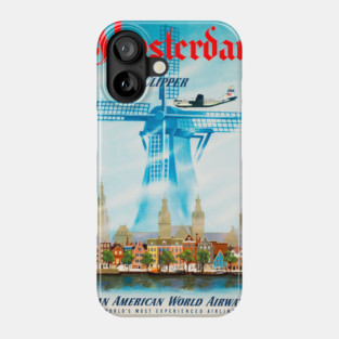 Vintage Travel Poster The Netherlands Amsterdam Phone Case