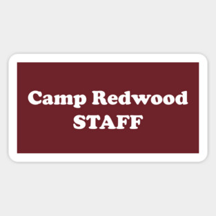 California Camp Staff, White Ink Sticker