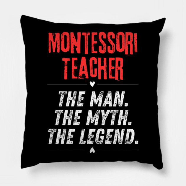 Montessori Teacher Pillow by BlackMeme94